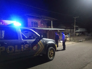 Kanit Sabhara Polsek Curio Cegah Gangguan Kamtibmas Dengan Patroli Blue Light