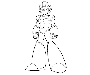 #7 Mega Man Coloring Page