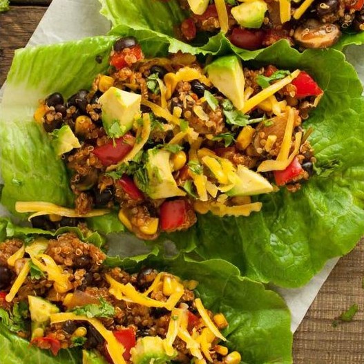 Taco Vegetarian Lettuce Wraps #Taco #Vegetarian