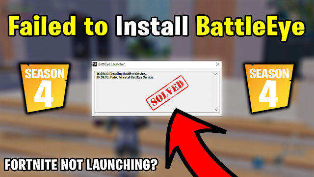 How To Fix Failed to install BattleEye Service Fortnite Chapter 4 Season 3 | 2023 Working!