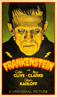 FRANKENSTEIN. Lienzo: 70 x 120 cms. Cartel alternativo. Autor: Arthur K. MIller. EL DOCTOR FRANKENSTEIN. Frankenstein. 1931. Estados Unidos. Dirección: James Whale. Reparto: Boris Karloff, Colin Clive, Mae Clarke, John Boles, Edward van Sloan, Dwight Frye, Frederick Kerr, Lionel Belmore, Marilyn Harris.