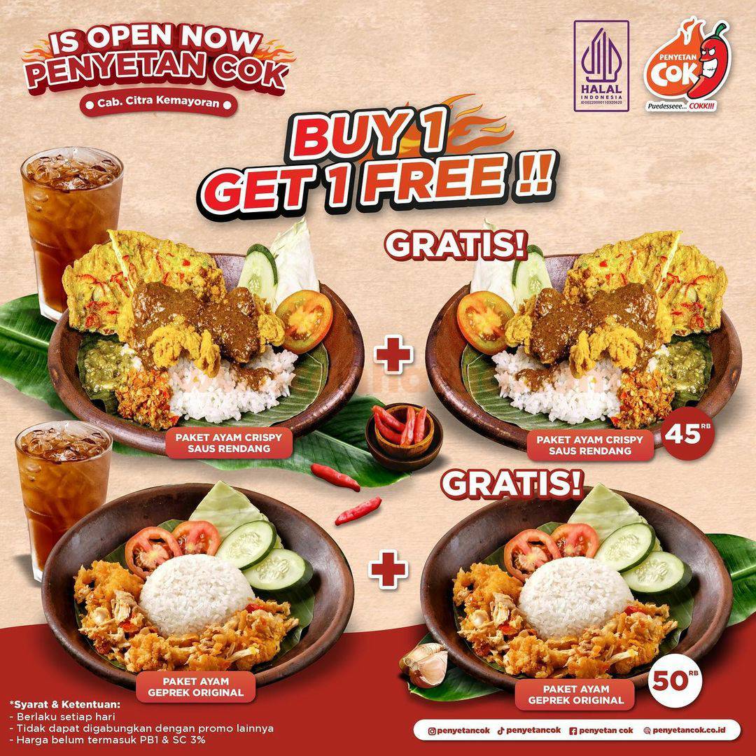 PENYETAN COK CITRA KEMAYORAN Promo Grand Opening Buy 1 Get 1 Free