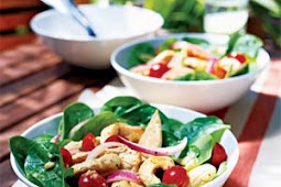 Hot & Cold Chicken & Spinach Salad