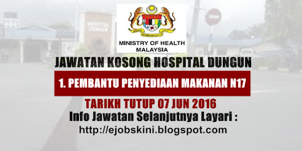 Jawatan Kosong di Hospital Dungun - 07 Jun 2016