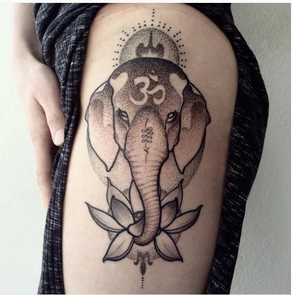 Imagen de un tatuaje de elefante