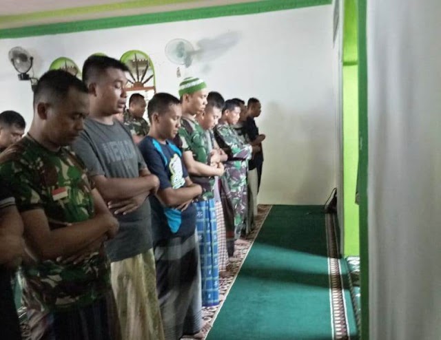 Sholat Berjamaah adalah Wujud Doa dan Syukur Satgas TMMD Reguler ke-104