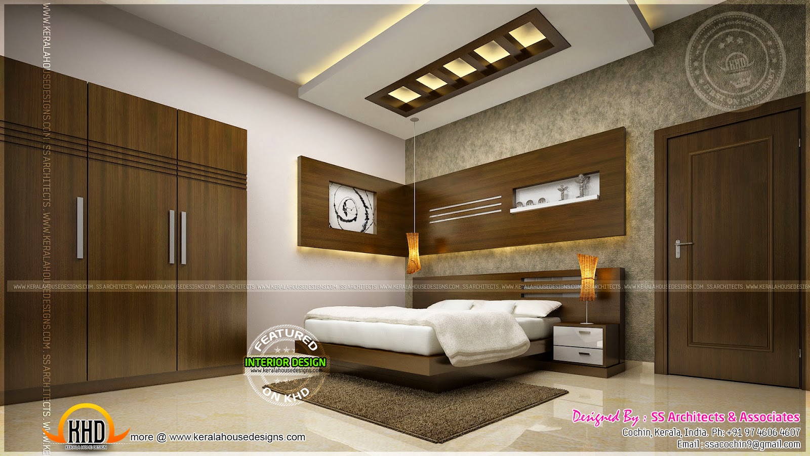 Awesome master bedroom interior - Kerala home design and ...