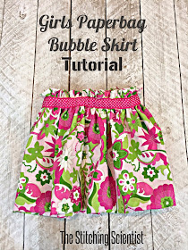 sewing folded bubble design skirt 