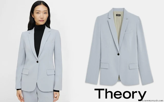 Princess Marie wore Theory Admiral Crepe One Button Staple Blazer
