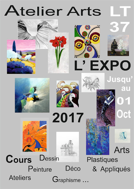 Ateliers Arts LT37 - L'exposition 2017 des cours dessin peinture toutes techniques                                                     Arts visuels  tours    37 indre et loire          