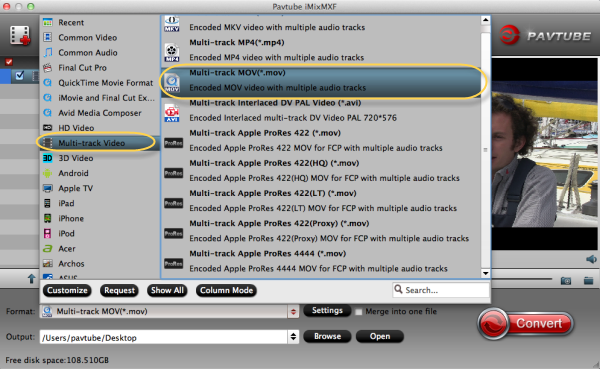 Multi-track MOV format