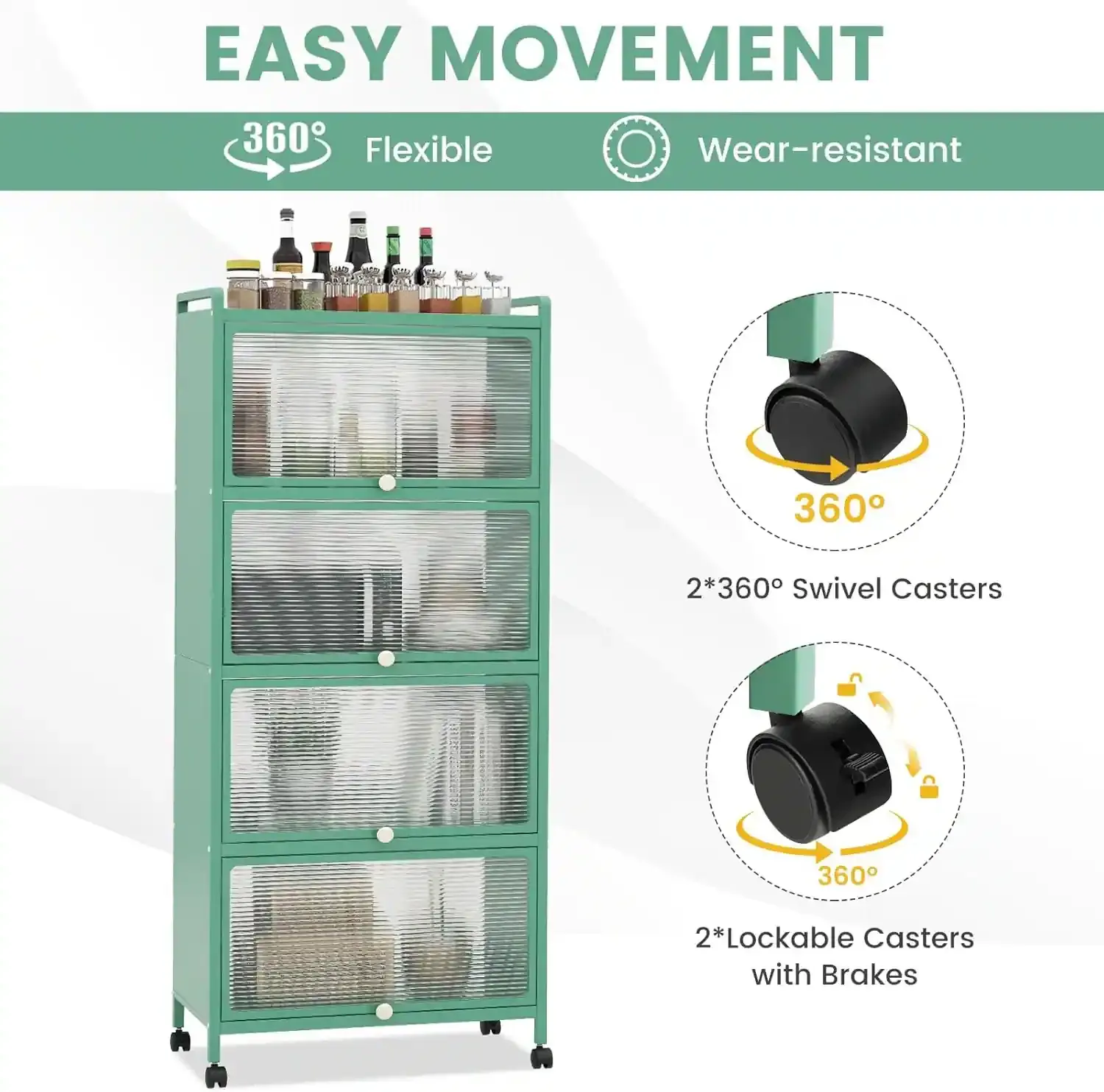 rolling storage cabinet wheels