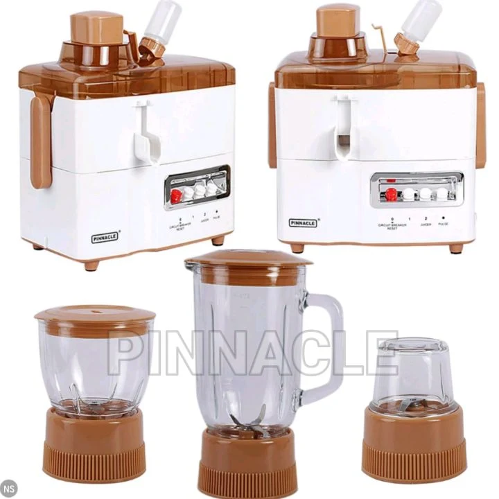 Pinnacle Blender, Juicer, Chopper and Dry Mill: 4-in-1 Food Processor with 600W Power - PJ 5050 B Model