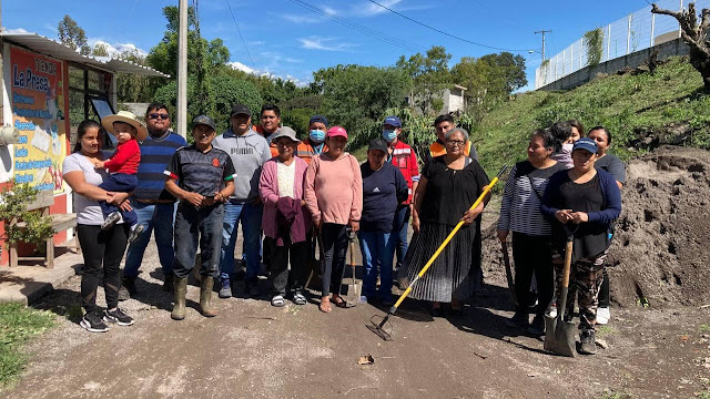 Rehabilita SOAPAMA la calle Veracruz en la Inspectoría Otilio Montaño