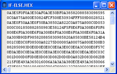 susunan file hex yang 
dihasilkan oleh reads51