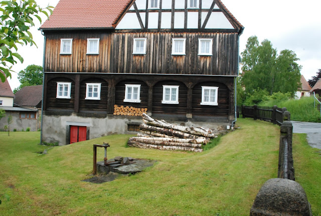 domy przysłupowe, ogrody wiejskie, domy szachulcowe, pruski mur, Obercunnersdorf, zielona metamorfoza