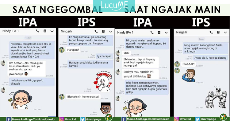 10 Meme Chat 'Anak IPA vs Anak IPS' Ini Kocaknya Bikin 