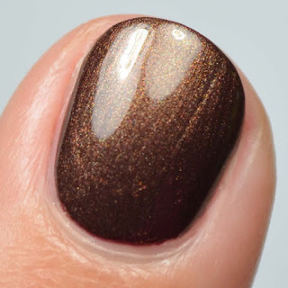 brown metallic nail polish