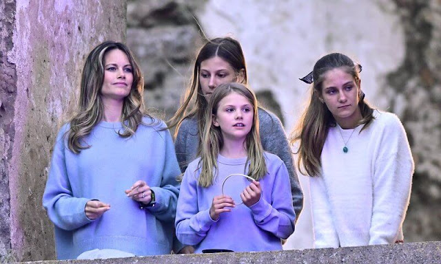 Princess Estelle wore a fairview sweatshirt by Acne Studios. Prince Carl Philip, Princess Sofia, Princess Estelle, Chloe and Anais