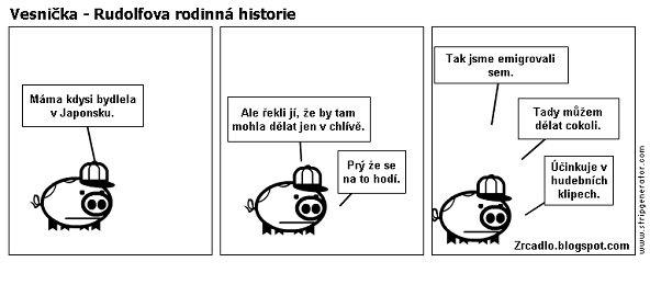 Komiks Vesnička - Rudolfova rodinná historie.