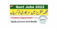 Fisheries Department Punjab Jobs 2022 Lahore Application Form