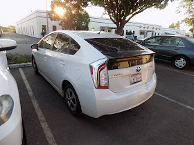 Prius rear bumper and tailgate damage before repairs at Almost Everything Auto Body.