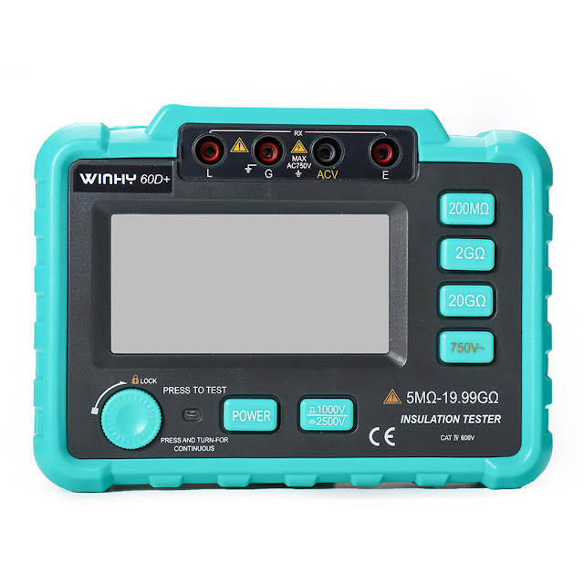 60D LCD Max 1999 Display Digital Insulation Resistance Tester with Alarm Function 