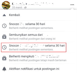Cara Snooze Postingan Grup di Facebook