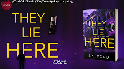Book tour banner They Lie Here by NS Ford