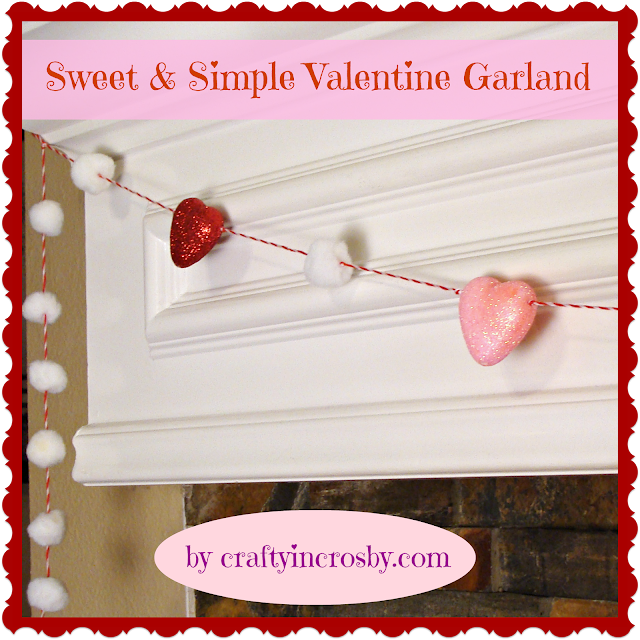 Valentines Day, Garland, Hearts, Pom Poms