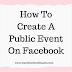 How to create a public event on Facebook