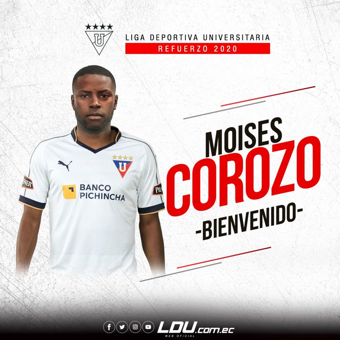 Moisés Corozo nuevo jugador de Liga(Q)