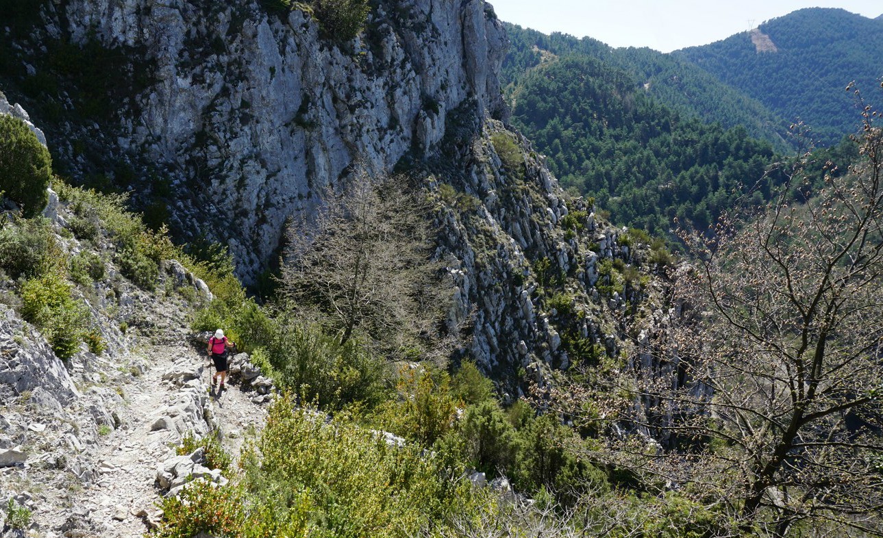 Descending from Rocca Sparviera