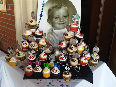 Fancy Birthday Cakes on Plumeria Cake Studio  Larry S 40th Birthday Cupcakes