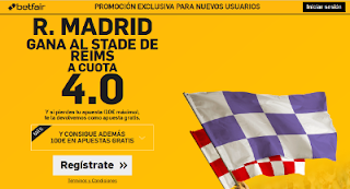 betfair supercuota 4 Real Madrid gana Stade de Reims 16-8