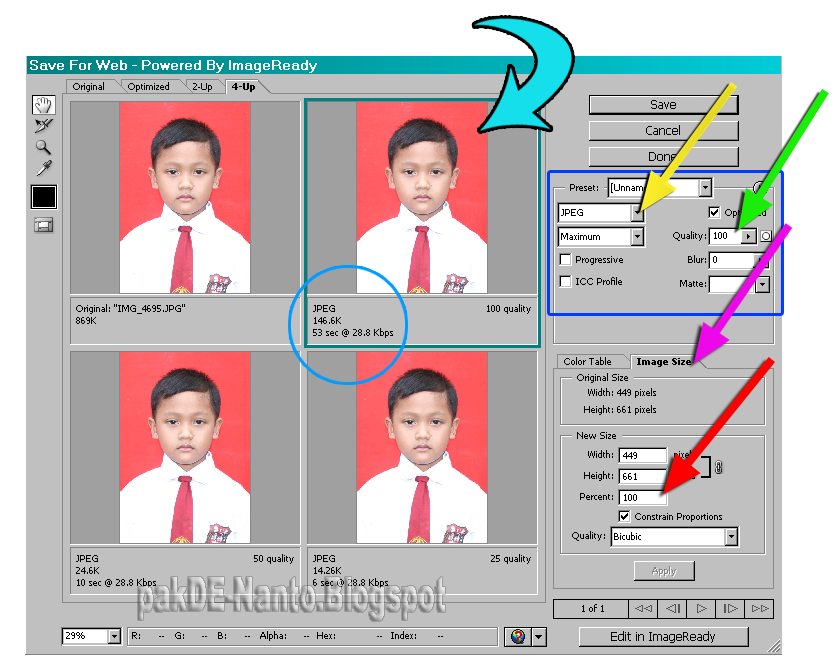 Cara mengecilkan ukuran foto menjadi 100 kb PAKDE NANTO