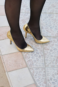 golden pumps, decolletées dorate, Fashion and Cookies, fashion blogger