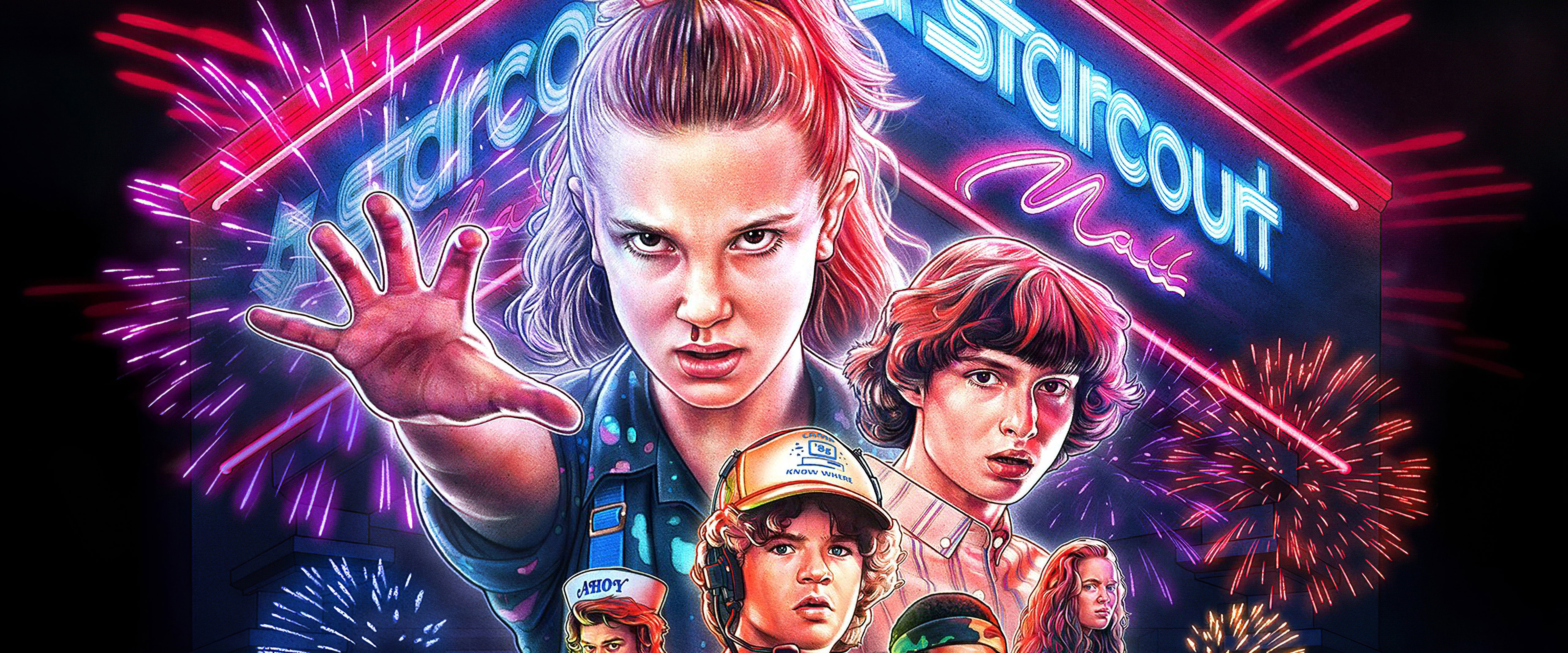 Stranger Things Season 3 Poster Characters 8k Wallpaper 4