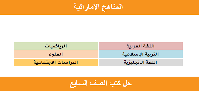 حل كتب الصف السابع مناهج الامارات