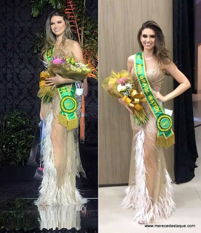 Miss Santa Cruz, Hortência Diniz, recebe título de Miss Brasil Water 2017