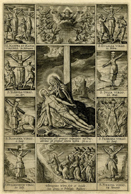 mujeres crucificadas crucified women wierix virgenes y martires