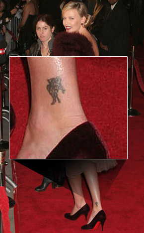 charlize theron tattoos