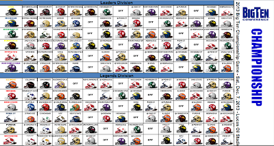 2013 NCAA College Football Helmet Schedule Spreadsheet