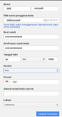 cara daftar email gmail 