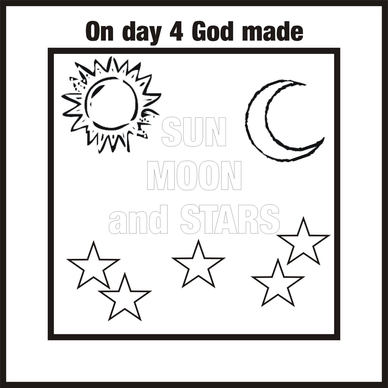 7 Days Of Creation Coloring Pages