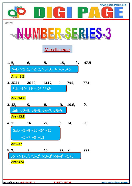 Digi Page -Number Series-3