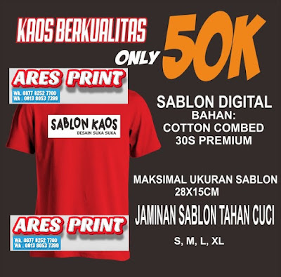 sablon kaos keren, jenis sablon kaos, sablon kaos terbaik, sablon kaos satuan, sablon kaos satuan terdekat, harga sablon kaos, jasa sablon kaos,ARES SABLON,sablon kaos tangerang, sablon tangerang murah