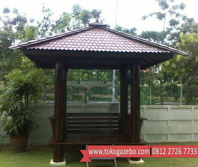 Gazebo Kayu Glugu Jepara Doff