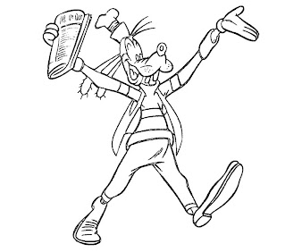 #4 Goofy Coloring Page