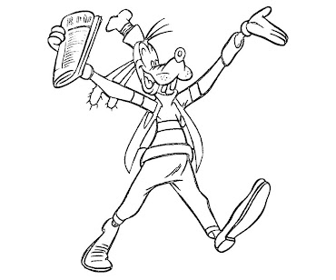 #4 Goofy Coloring Page